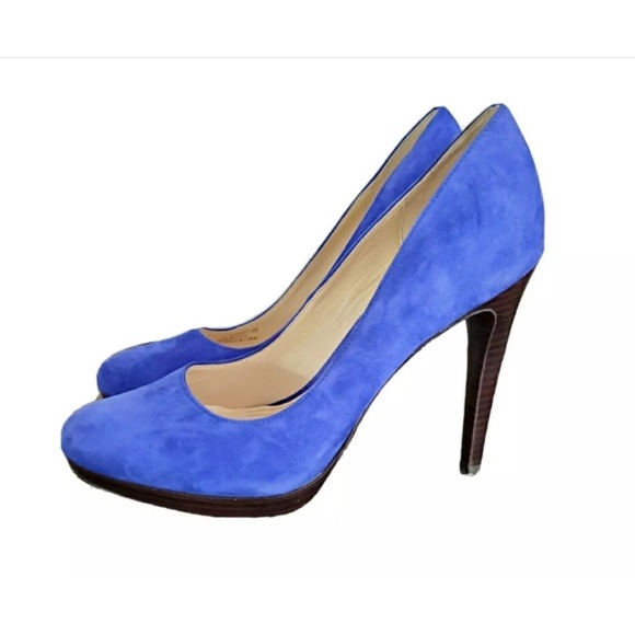 Cole Haan Shoes - Cole Haan Nike Air blue platform suede heels